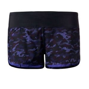 Lululemon Speed Short Mini Hounds Camo Emperor Blue Black/Black Size 4
